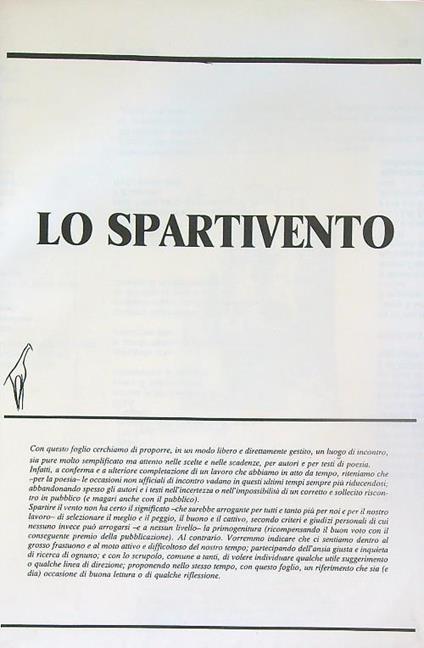 Lo spartivento. Numero 3/ giugno 1987 - copertina