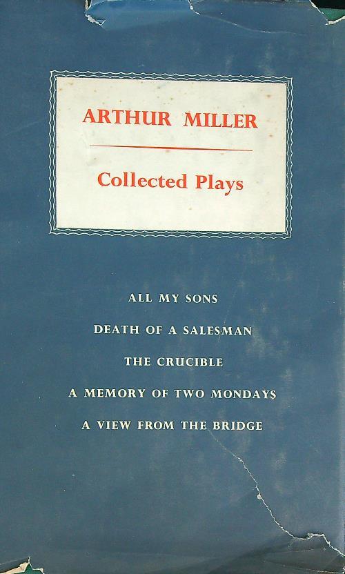 Collected plays - Arthur Miller - copertina