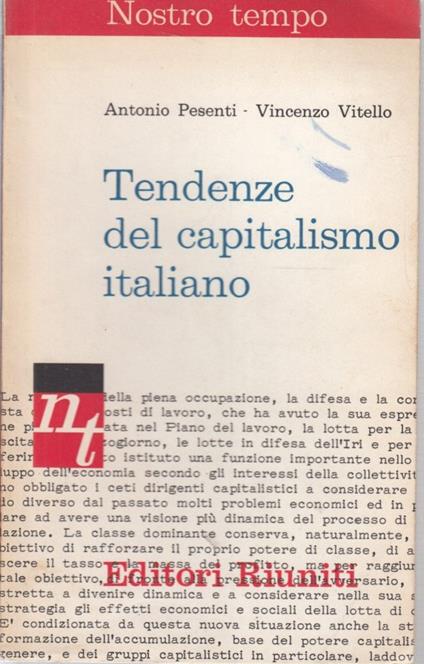 Tendenze del capitalismo italiano - Antonio Pesenti - copertina