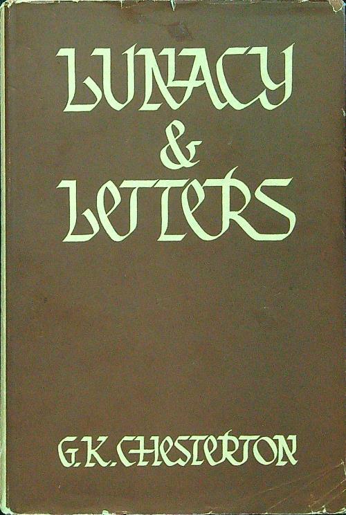 Lunacy and letters - G.K. Chesterton - copertina