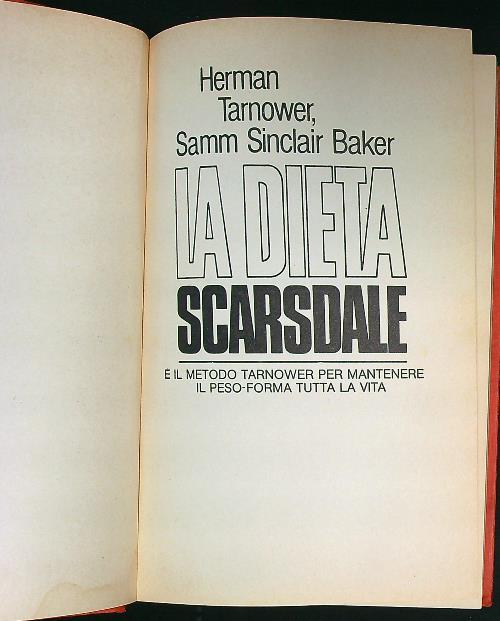 La dieta Scarsdale - Tarnower - copertina