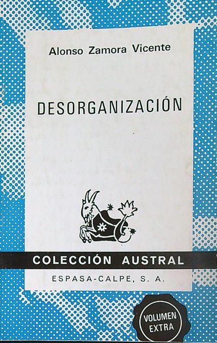 Desorganizacion - Alonso Vincente - copertina