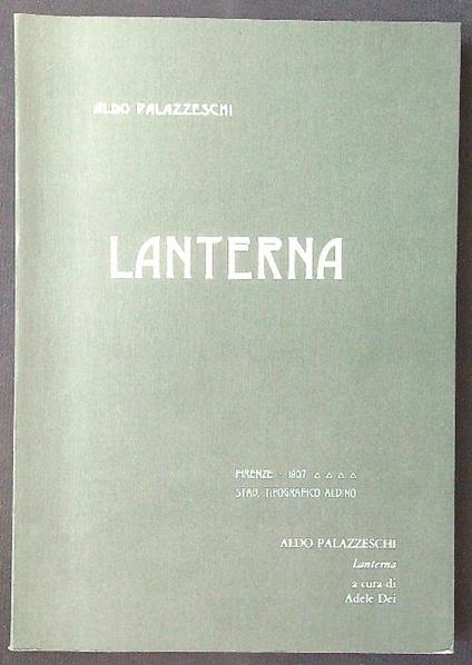 Lanterna - Aldo Palazzeschi - copertina