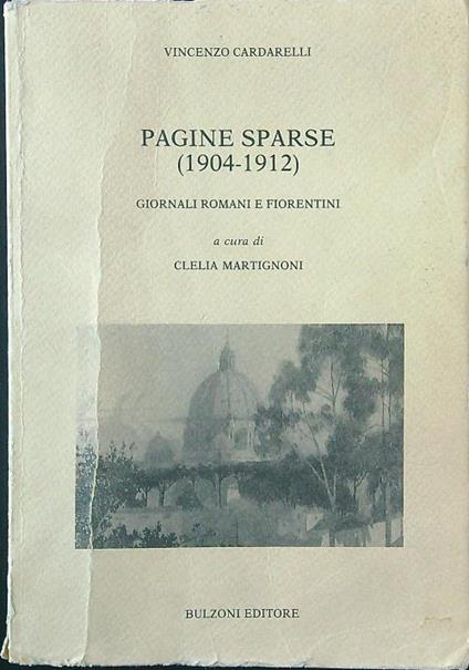 Pagine sparse 1904-1912 - Vincenzo Cardarelli - copertina