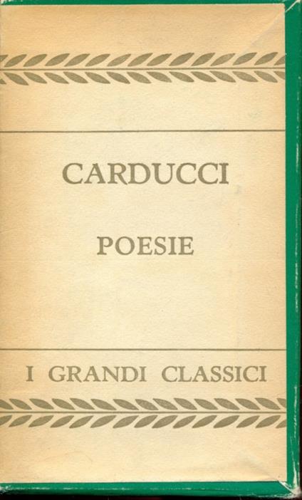 Poesie. 2vv - Giosuè Carducci - copertina