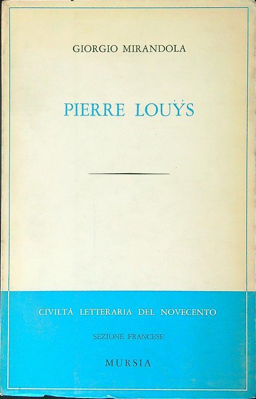 Pierre Louys - Giorgio Mirandola - copertina