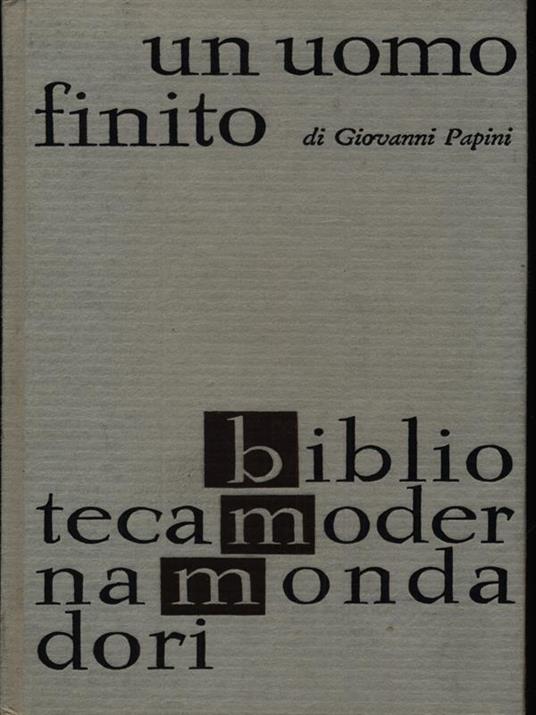 Un uomo finito - Giovanni Papini - copertina