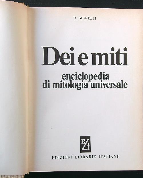 Dei e miti - A. Morelli - copertina