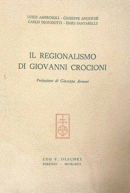 Il regionalismo di Giovanni Crocioni - Giuseppe Armani - copertina