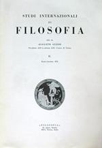 Studi internazionali di filosofia II. Estate-Autunno 1970