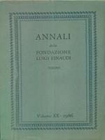 Annali della Fondazione Luigi Einaudi  vol XX - 1986