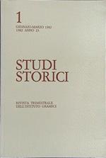 Studi storici 1 anno 23 gennaio-marzo 1982