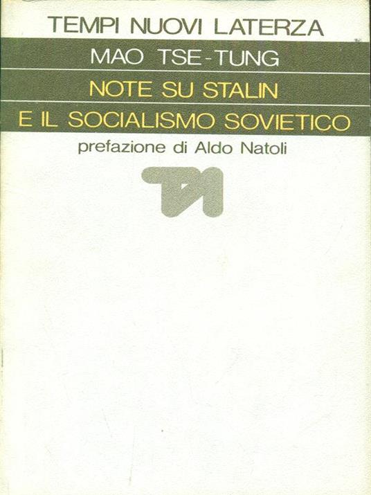 Note su Stalin e il socialismo sovietico - Mao Tse Tung - copertina