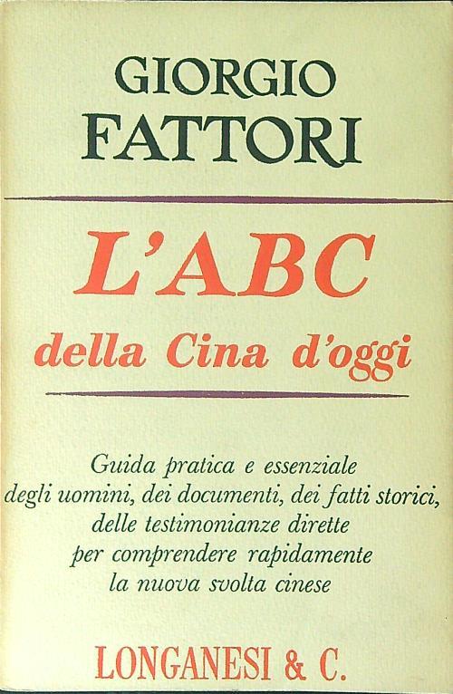 L' abc della Cina d'oggi - Giorgio Gattori - copertina