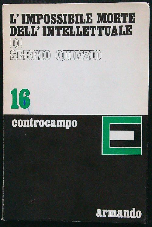 L' impossibile morte dell'intellettuale - Sergio Quinzio - copertina