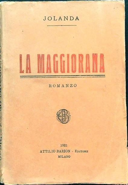 La maggiorana - Jolanda - copertina