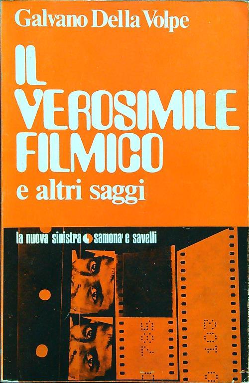 Il verosimile filmico - Galvano Della Volpe - copertina