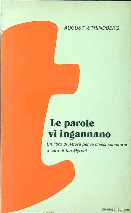 Le  parole vi ingannano - August Strindberg - copertina