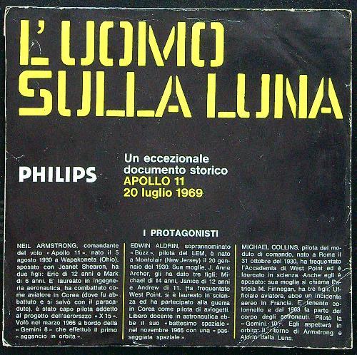 L' uomo sulla luna 45giri - copertina