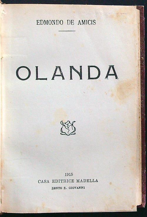 Olanda - De Amicis - copertina