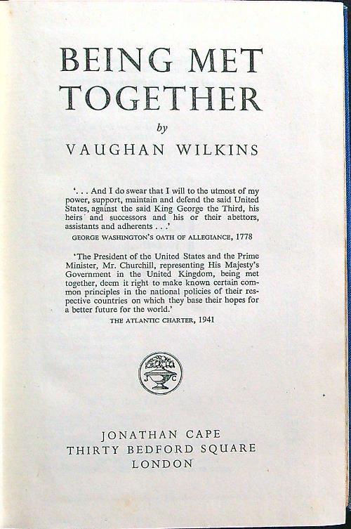 Being met together - Vaughan Wilkins - copertina