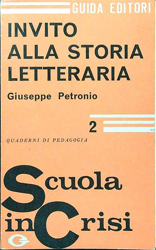 Invito alla storia letteraria - Giuseppe Petronio - copertina