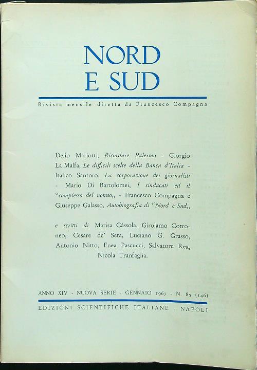 Nord e sud 149 gennaio 1967 - copertina