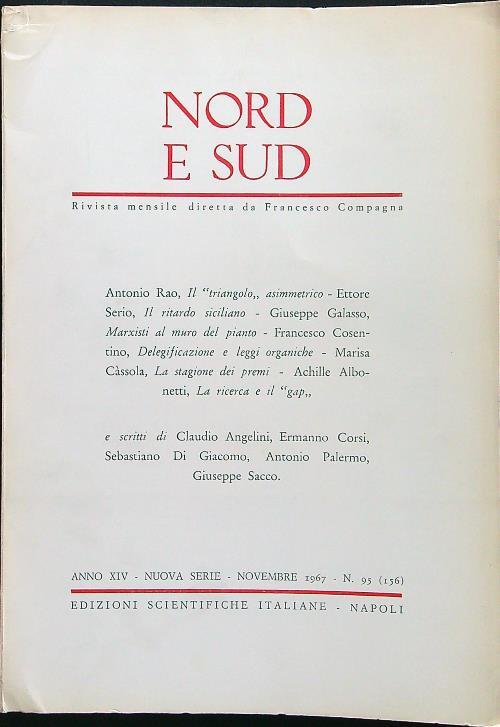 Nord e sud 156 novembre 1967 - copertina