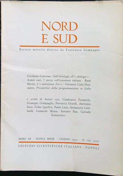 Nord e sud 223 giugno 1973 - copertina