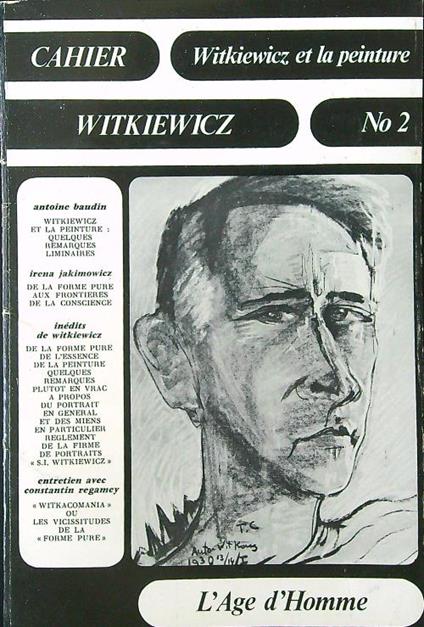 Cahier n. 2: Witkiewicz et la peinture - copertina