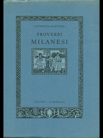 Proverbi milanesi - Caterina Santoro - copertina