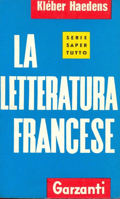La letteratura francese - Kleber Haedens - copertina