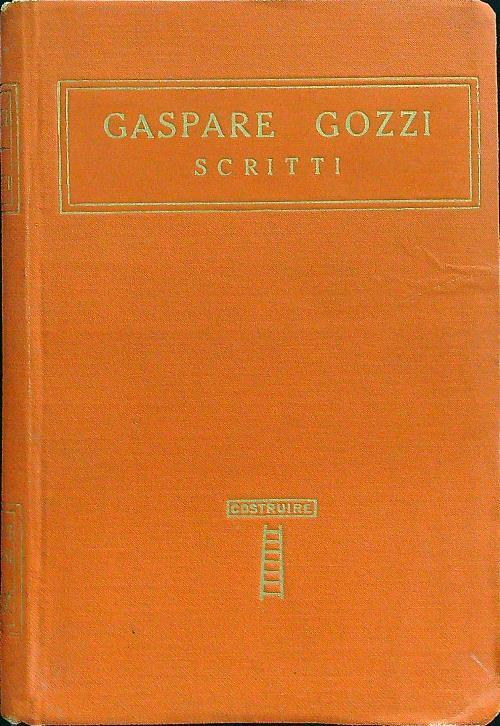 Scritti - Gaspare Gozzi - copertina