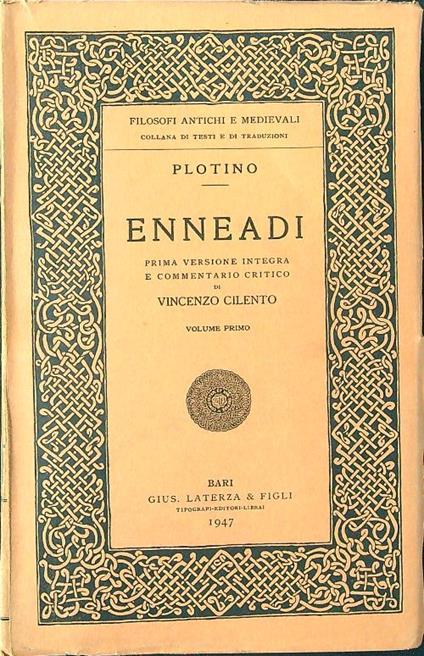 Enneadi vol. 1 - Plotino - copertina