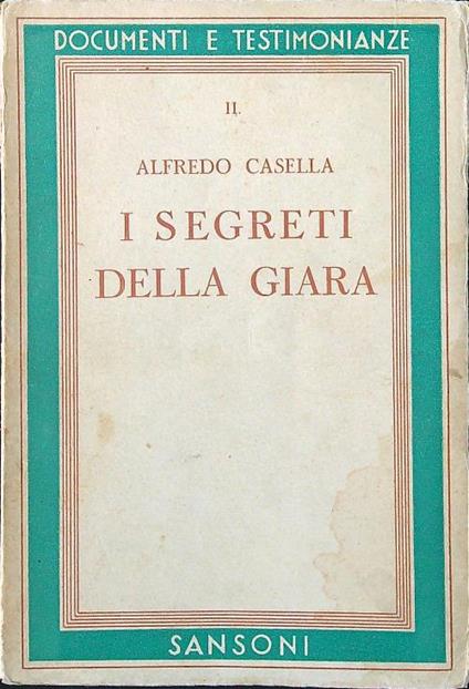 I segreti della Giara - Alfredo Casella - copertina