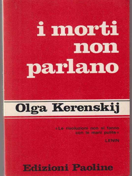 I morti non parlano - Olga Kerenskij - copertina