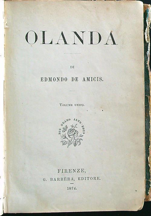 Olanda - Edmondo De Amicis - copertina