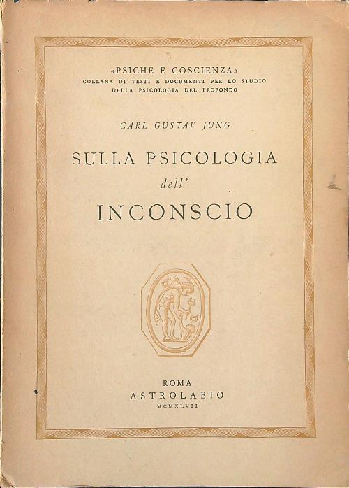 Sulla psicologia dell'inconscio - Carl Gustav Jung - copertina