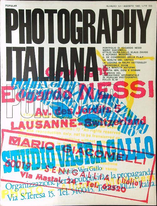 Photography Italiana 131 / Agosto 1968 - copertina