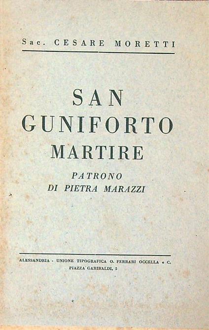 San Guniforto Martire  - Cesare Moretti - copertina