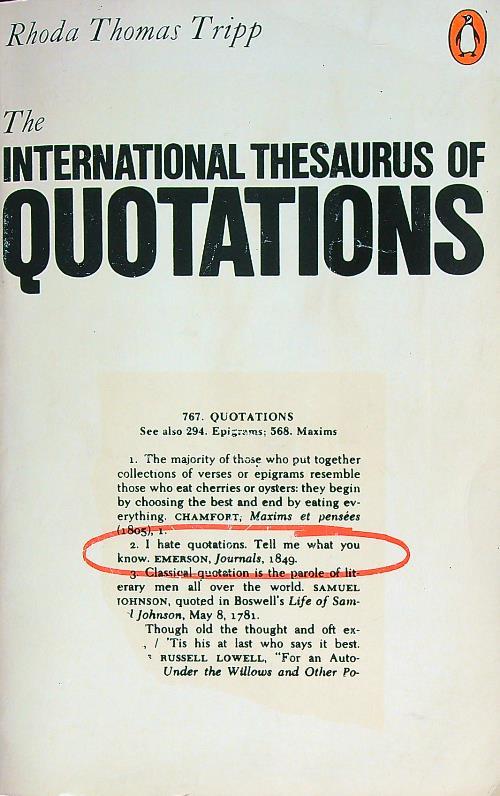 The International Thesaurus of Quotations - Rhoda Thomas Tripp - copertina