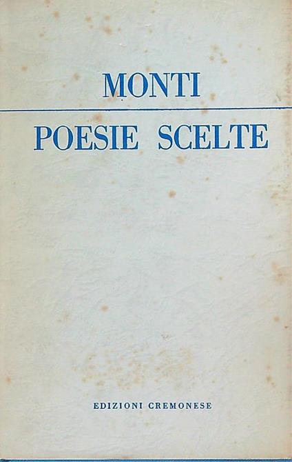 Poesie scelte  - Monti - copertina