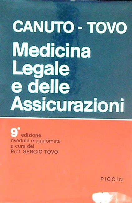 Medicina legale e delle assicurazioni - Giorgio Canuto - copertina