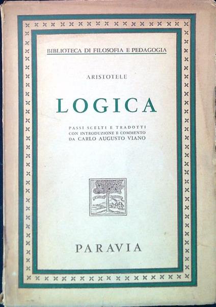 Logica - Aristotele - copertina