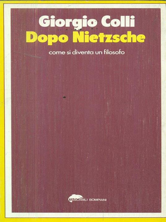 Dopo Nietzsche - Giorgio Colli - copertina