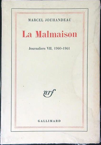 La  Malmaison - Marcel Jouhandeau - copertina