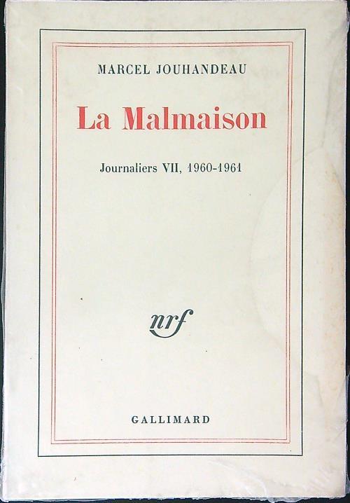 La  Malmaison - Marcel Jouhandeau - copertina