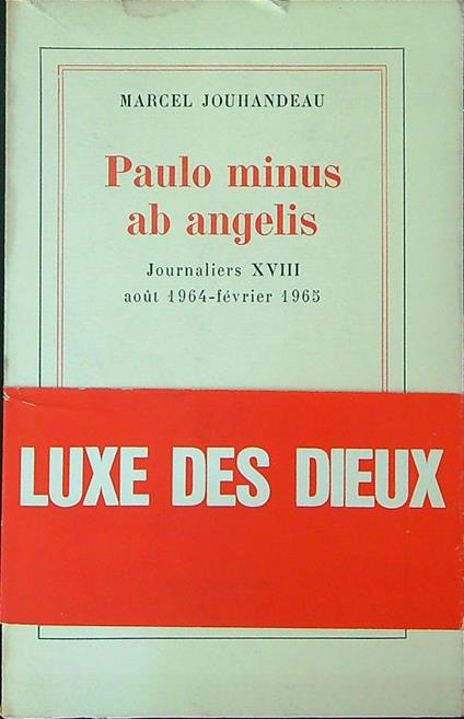 Paulo minus ab angelis - Marcel Jouhandeau - copertina