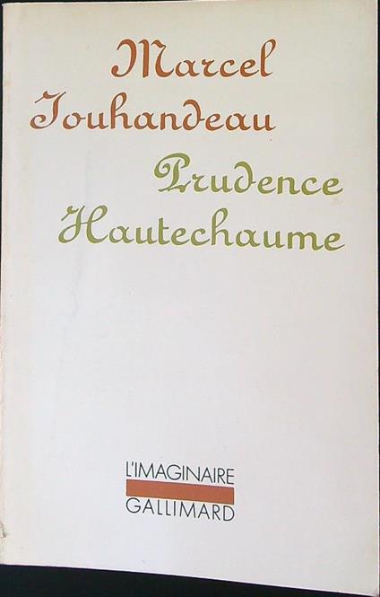 Prudence Hautechaume - Marcel Jouhandeau - copertina