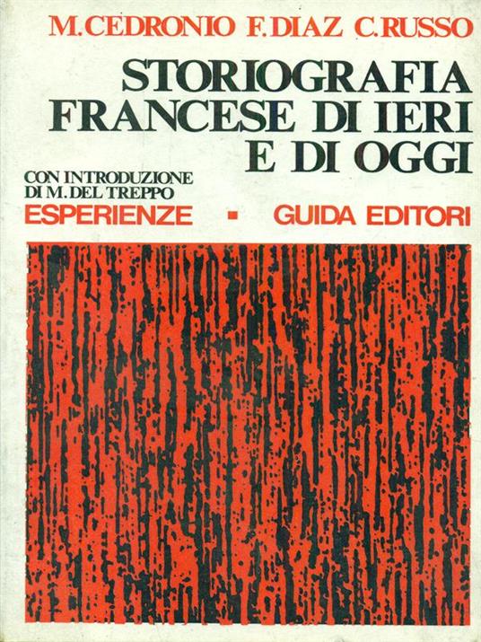 Storiografia francese di ieri e di oggi - copertina